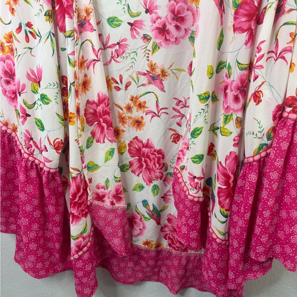 NWT-The Pioneer Woman 2XL/3XL Colorful Floral Flounce Sleeve Topper - Picture 3 of 8